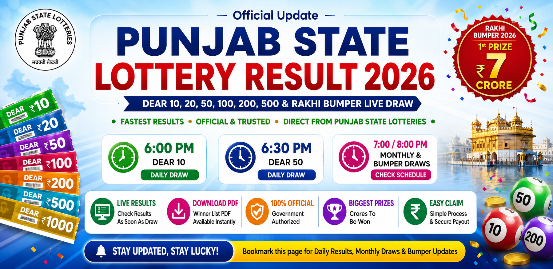Punjab State Lottery Result 2026